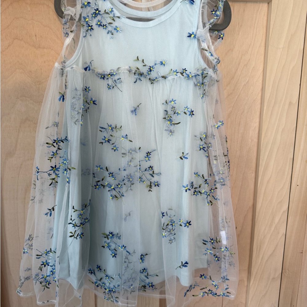 Pippa & Julie Blue Floral Kids Dress